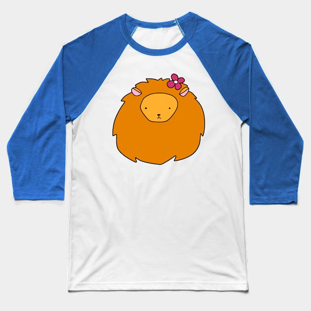 Flower Lion Face Baseball T-Shirt by saradaboru